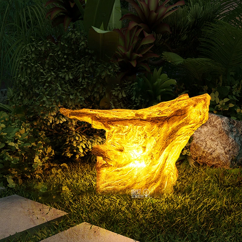 $66 Courtyard luminous simulation tree stump light