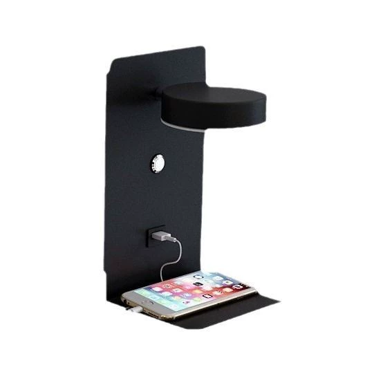 $21 LED living room wall simple and creative wiring USB phone charging