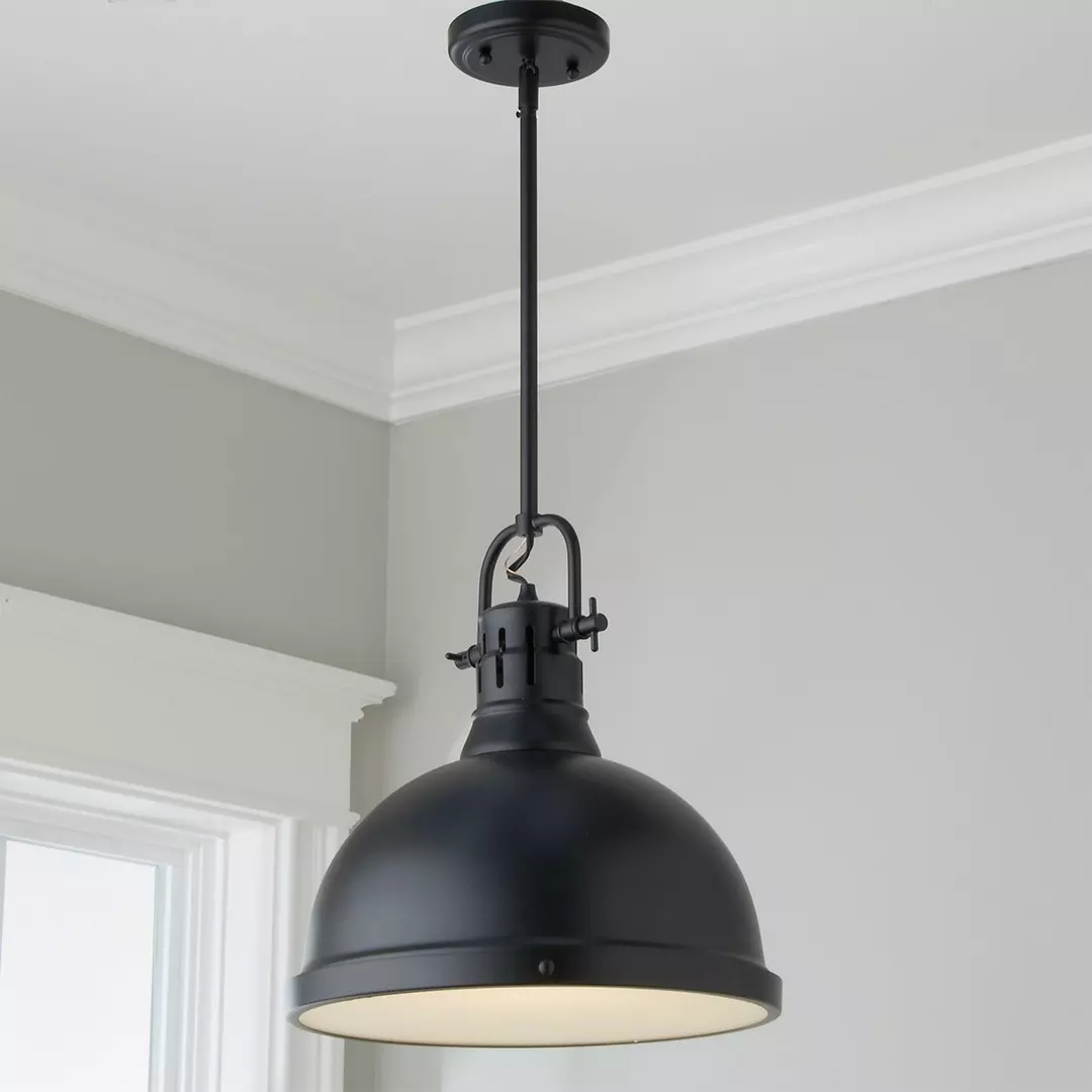 $159 Classic Dome Shade Pendant Light With Rod – Large